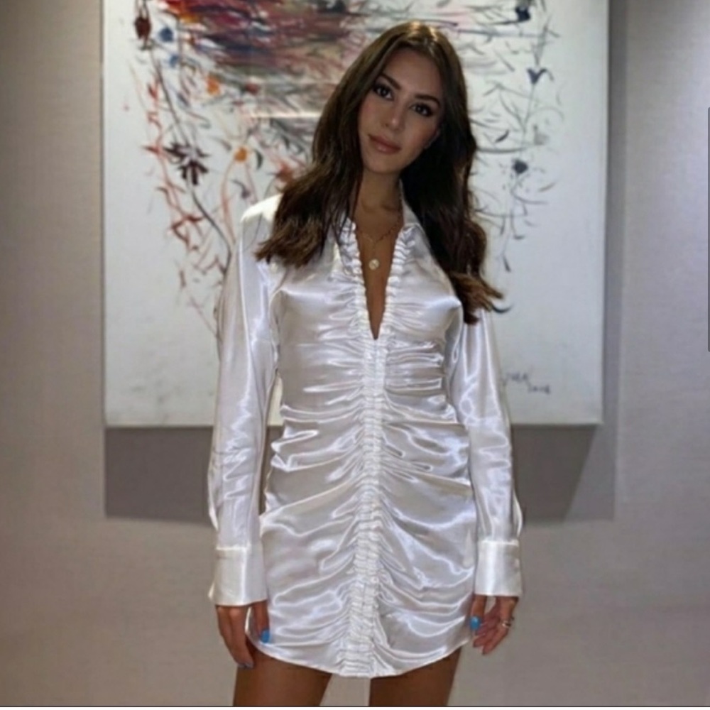 ZARA BLOGGERS FAVORITE SATIN EFFECT DRESS